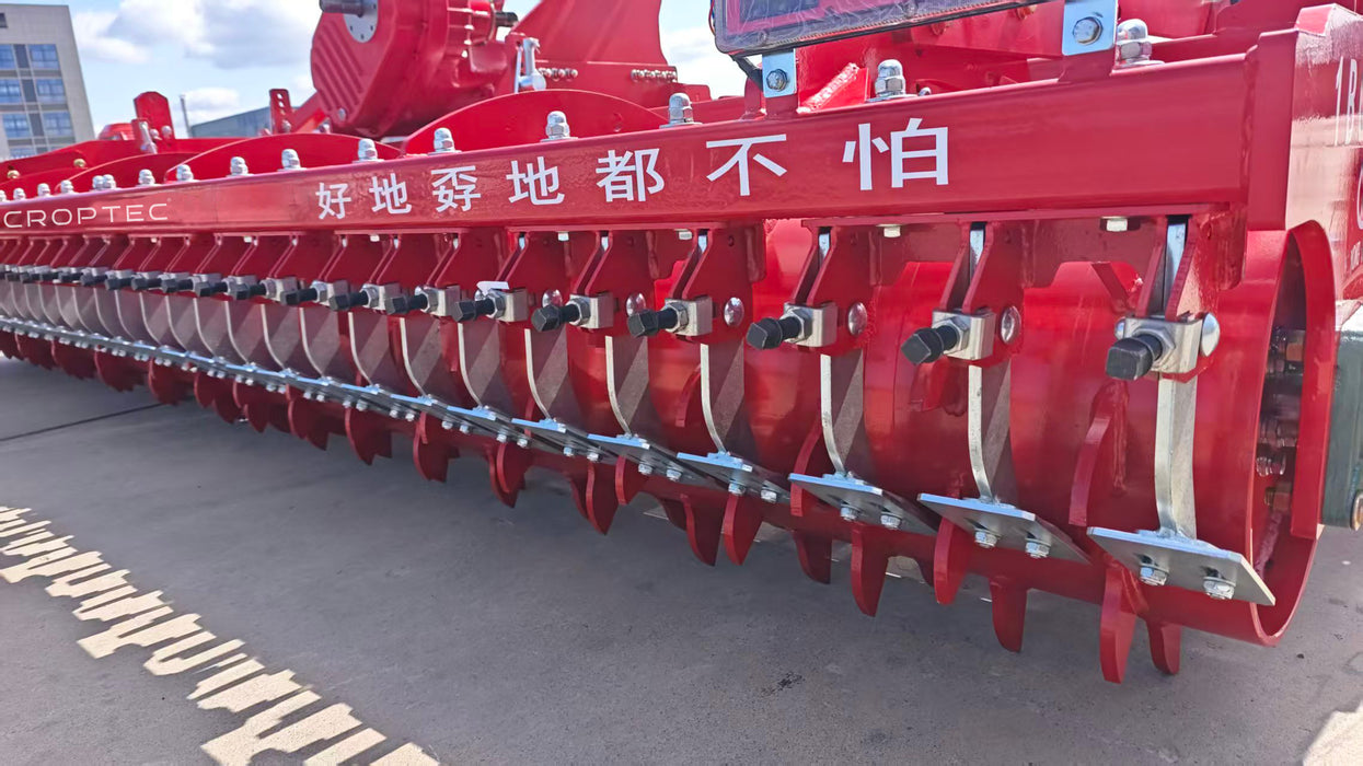 CROPTECH 1BQ-4.0 Power Harrow, 4000mm Working Width Agricultural Rotary Cultivator, Tractor Driven Soil Preparation Machine