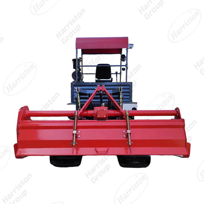 Agricultural HRT-102HP-230 Rubber Track Rotary Tiller With Dozer Multifunctional Self-propelled Tractor