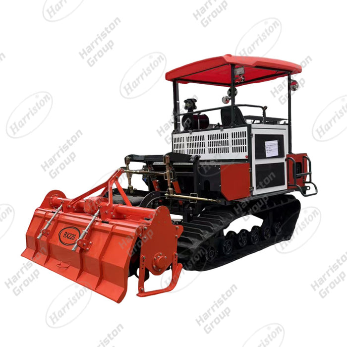 Agricultural CR102 102HP Crawler Self-Propelled  Rotary Tiller  Tracked  Rotary Tiller for Wet Land Farming