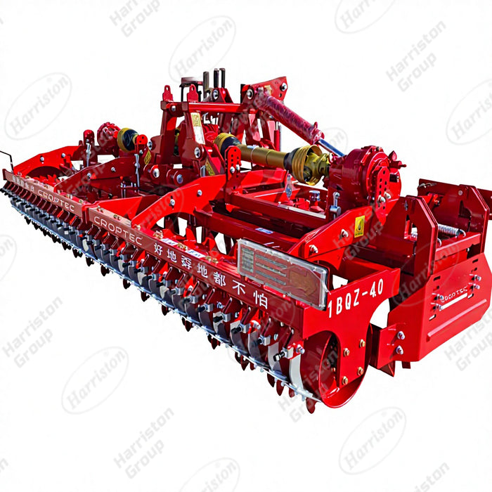 CROPTECH 1BQ-4.0 Power Harrow, 4000mm Working Width Agricultural Rotary Cultivator, Tractor Driven Soil Preparation Machine
